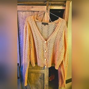 Almost Famous Pink Sweater Cardigan